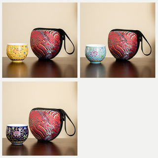 Buddha Gift Lotus Flower Pod Pattern Ceramic Teacup Kung Fu Tea Cup 80ml