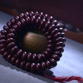 Buddha Gift Natural Tibet 108 Mala Beads Purple Bodhi Seed Wealth Bracelet