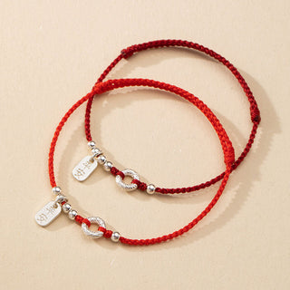 Buddha Gift 925 Sterling Silver Auspicious Clouds Peace Buckle Safe And Sound Bracelet Anklet