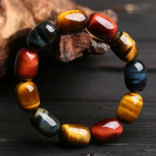 Buddha Gift Natural Tiger Eye Healing Protection Bracelet