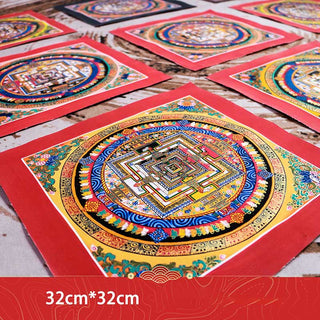 Buddha Gift Tibetan Handmade Thangka Mandala Painting Blind Box Random Color Pattern