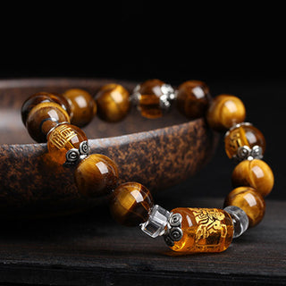 Buddha Gift Tiger Eye Bead Fortune Prosperity Bracelet