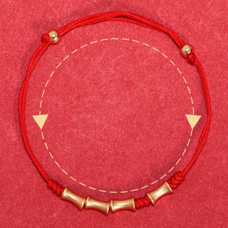 Buddha Gift 925 Sterling Silver Bamboo Design Protection Luck Braided Bracelet