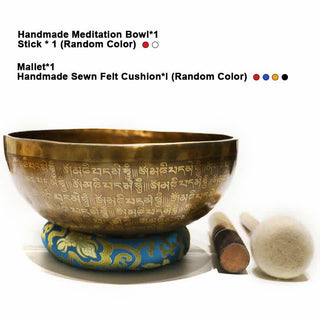 Buddha Gift Sutra Singing Bowl Handcrafted for Healing and Meditation Positive Energy Sound Bowl Set