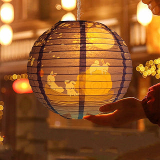 Buddha Gift DIY Rabbit Paper Lantern Lamp Mid-Autumn Festival Lantern Decoration