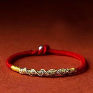 Buddha Gift 925 Sterling Silver Luck Strength Red String Protection Braid Bracelet