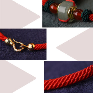 Buddha Gift Tibetan Green Aventurine Luck Braid String Bracelet