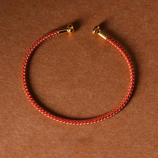 Buddha Gift Simple Design Handmade Luck Braid String Cuff Bracelet
