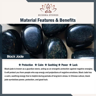 Buddha Gift 925 Sterling Silver Natural Black Jade Kwan Yin Avalokitesvara Wealth Necklace Pendant