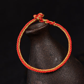 Buddha Gift Two-Color Rope Handcrafted Eight Thread Peace Knot Bracelet