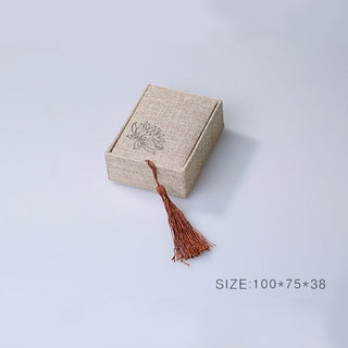 Buddha Gift Lotus Pattern Jewelry Storage Box Gift Box Tassels