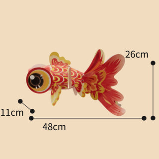 Buddha Gift DIY Fortune Luck Koi Fish Paper Lantern Lamp Mid-Autumn Festival Child Kids Lantern Decoration