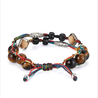 Buddha Gift 925 Sterling Silver Tiger's Eye Bodhi Seed Handmade Courage Bracelet