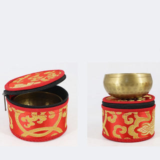 Buddha Gift Tibetan Singing Bowl Storage Bag with Zipper Closure Decoration