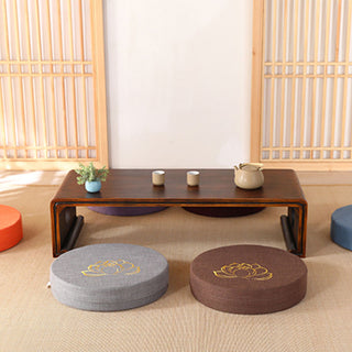 Buddha Gift Lotus Embroidery Cotton Linen Meditation Seat Cushion