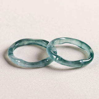Buddha Gift Natural Jade Bamboo Prosperity Abundance Ring