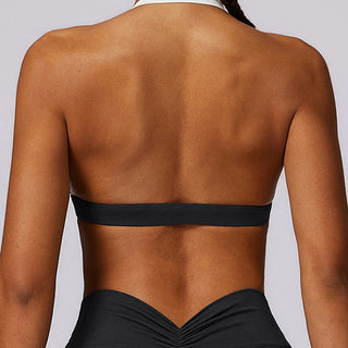 Buddha Gift Solid Color Halter Neck Bra Long Sleeve Crop Tank Top Pants Sports Fitness Gym Yoga Outfits