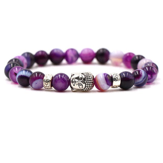 Buddha Gift Purple Agate Protection Bracelet