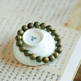 Buddha Gift Tibetan Green Sandalwood Soothing Cure Bracelet