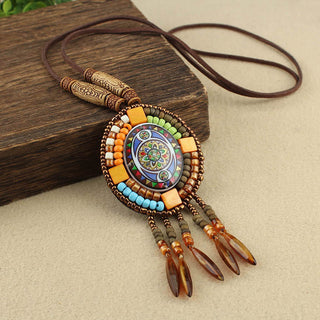 Buddha Gift Mandala Pattern Beads Creativity Necklace Pendant