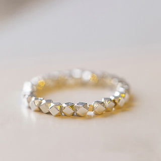 Buddha Gift 925 Sterling Silver Beaded Blessing Ring