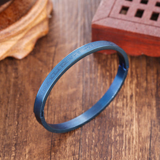 Buddha Gift Titanium Steel Blessing Bracelet Bangle