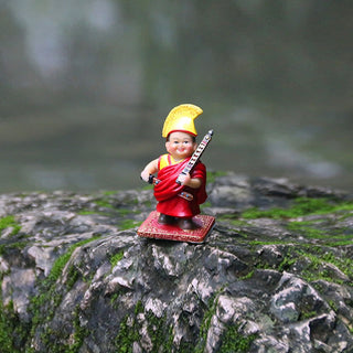 Buddha Gift Hand Painted Tibetan Lama Figures Carved Creative Home Office Car Decoration Ornament