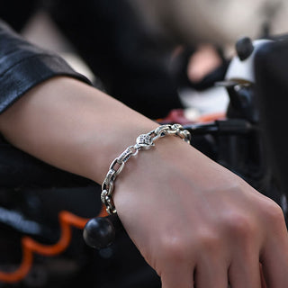 Buddha Gift 925 Sterling Silver Six True Words Wisdom Calm Bracelet
