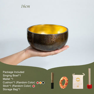 Buddha Gift Tibetan Meditation Sound Bowl Handcrafted Healing Yoga Mindfulness Singing Bowl Set