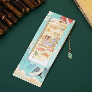 Buddha Gift Elk Koi Fish Crane Nine Tailed Fox Metal Brass Hollow Bookmark