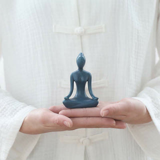 Buddha Gift Abstract Yoga Meditation Exercise Ceramics Spiritual Figurine Sculpture Decoration