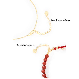 Buddha Gift 925 Sterling Silver Plated 18K Gold Hetian Jade Ruyi Cat Cinnabar Luck Bracelet Necklace Pendant Set