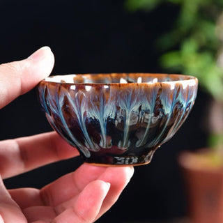 Buddha Gift Lotus Peacock Dragon Phoenix Koi Fish Ceramic Teacup Inlaid Tea Cups 120ml
