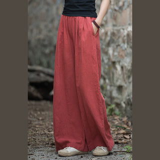 Buddha Gift Retro Wide Leg Pants Casual Women's Yoga Pants With Pockets