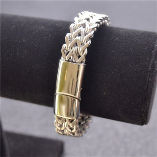 Buddha Gift Fish Scale Magnetic Buckle Titanium Steel Balance Bracelet Bangle