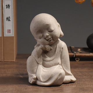 Buddha Gift Tibetan Meditation Buddha Monk Blessing Serenity Resin Home Decoration