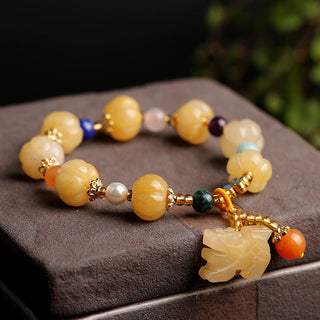 Buddha Gift Golden Silk Jade Pixiu Wealth Bracelet