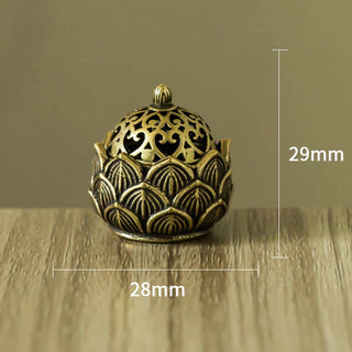 Buddha Gift Tibetan Mini Lotus Pattern Meditation Copper Incense Burner