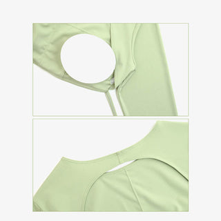 Buddha Gift Long Sleeve Backless Strap Top Bra Flare Pants Fitness Yoga Outfit