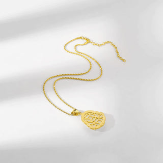 Buddha Gift 18K Gold Filled Laughing Buddha Jade Luck Necklace Chain Pendant