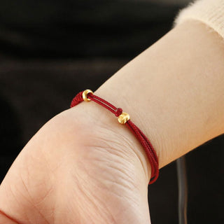 Buddha Gift Alloy Peace Buckle Luck Red String Bracelet