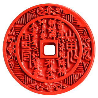 Buddha Gift Natural Cinnabar Mountain Ghosts Spend Money Bagua Design Blessing Necklace Pendant