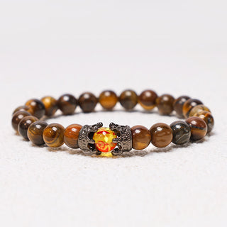 Buddha Gift Natural Stone King&Queen Crown Healing Energy Beads Couple Bracelet