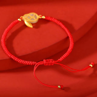 Buddha Gift 925 Sterling Silver Year of the Rabbit Hetian White Jade Luck Red String Protection Bracelet