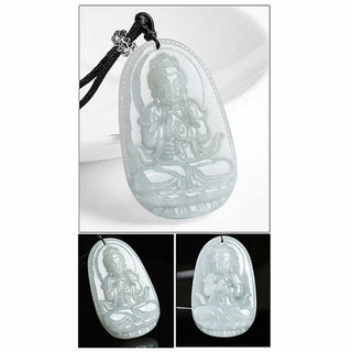 Buddha Gift Chinese Zodiac Natal Buddha Jade Wealth Prosperity Necklace Pendant