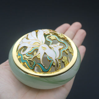 Buddha Gift Nine Tailed Fox Liuli Crystal Healing Meditation Incense Burner