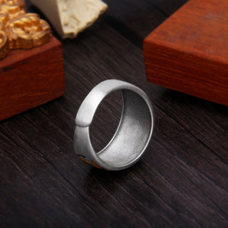 Buddha Gift 999 Sterling Silver Nine Tailed Fox Success Protection Ring