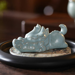 Buddha Gift Year Of The Dragon Luck Ceramic Tea Pet Home Figurine Decoration