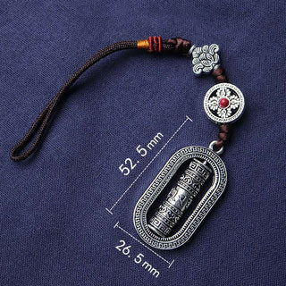Buddha Gift Tibet Om Mani Padme Hum Prayer Wheel Peace Rotatable Car Hanging Decoration