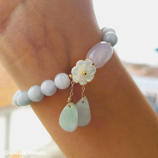 Buddha Gift Natural White Jade Luck Bracelet